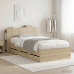 vidaXL Cadre de lit avec rangement Chêne Sonoma 80 x 200 cm