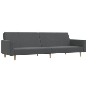 vidaXL Canapé-lit à 2 places gris clair tissu