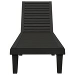 vidaXL Chaises longues 2 Pièces noir 155x58x83 cm polypropylène