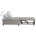 vidaXL Canapé-Lit Gris 194 x 67 x 37 cm tissu