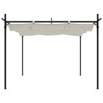 vidaXL Pergola avec toit rétractable crème 295x292x230 cm