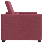 vidaXL Canapé Lit Simple Rouge bordeaux 90 x 165 x 87 cm tissu