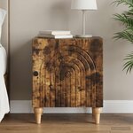 vidaXL Cabinet de chevet Chêne fumé 43 x 34 5 x 50 cm
