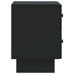 vidaXL Cabinet de chevet Noir 43 x 34 5 x 47 5 cm Bois d'ingénierie