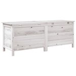 vidaXL Boîte de rangement jardin blanc 150x50x56 5cm bois massif sapin