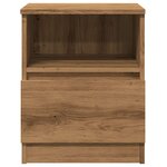 vidaXL Table de chevet chêne artisanal 40x40x50 cm bois d’ingénierie