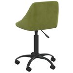 vidaXL Chaise de bureau Vert clair Velours