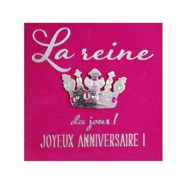 Carte de voeux glamour - anniversaire - la reine du jour !