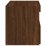 vidaXL Table de chevet avec lumières LED chêne marron 50x40x45 cm