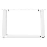 vidaXL Pieds de table basse en U  2 pièces  blanc  50 x (30-31) cm  acier
