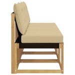 vidaXL 3 Pièce Sofa de milieu extérieur