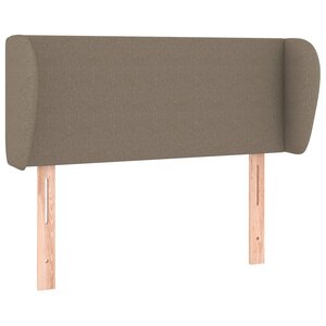 vidaXL Tête de lit avec oreilles Taupe 93x23x78/88 cm Tissu