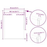 vidaXL Store enrouleur occultant blanc cassé 95x150cm largeur du tissu