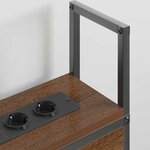 vidaXL Headboard de Rangement avec Station de Charge Chêne marron