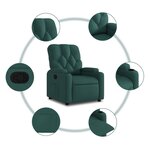 vidaXL Fauteuil inclinable Vert foncé Tissu