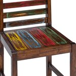 vidaXL Chaises à manger lot de 2 bois de récupération solide