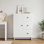 vidaXL Buffet Blanc 66 x 34 5 x 90 cm Bois d'ingénierie