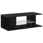 vidaXL Meuble TV Noir 90 x 39 x 30 cm Bois d'ingénierie