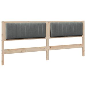 vidaXL Tête de lit capitonnée Marron 200 cm Pin massif