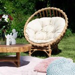 Fauteuil de jardin en osier CLER moutarde