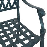 Ensemble de 2 chaises de jardin en aluminium vert vidaXL