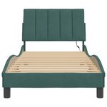 vidaXL Cadre de lit avec lumières LED vert foncé 80x200 cm velours