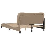 VidaXL Cadre de lit sans matelas Hvar cappuccino 140x200 cm similicuir