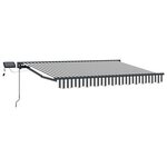 vidaXL Cadre de store manuel avec LEDs Anthracite et blanc 3 5 x 2 5 m