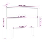 vidaXL Tête de lit 79x6x82 5 cm Bois massif de pin