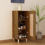 vidaXL Buffet Chêne fumé 34 5x34x90 cm Bois d'ingénierie