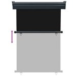 vidaXL Auvent latéral de balcon 125x250 cm noir