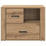 vidaXL Cabinet de chevet avec tiroir Chêne artisanal 35 x 60 x 50 cm
