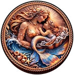 Monnaie OCEANS ETERNAL LOVE Mermaid 1 Oz Medaille Cuivre (PRÉCOMMANDE)