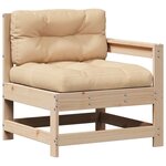 vidaXL Salon de jardin 4 Pièces avec coussins Bois de pin massif