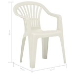 vidaXL Chaises empilables de jardin 45 Pièces Plastique Blanc