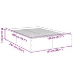 vidaXL Cadre de lit chêne sonoma 120x200 cm bois d'ingénierie