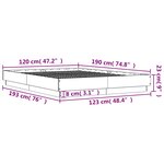 vidaXL Cadre de lit sans matelas blanc 120x190 cm