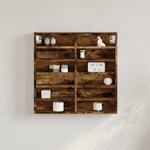 vidaXL Armoire à vitrine chêne fumé 60x8 5x58 cm bois d'ingénierie