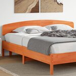 vidaXL Tête de lit cire marron 200 cm bois massif de pin