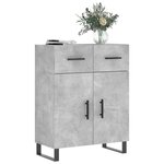 vidaXL Buffet gris béton 69 5x34x90 cm bois d'ingénierie
