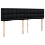vidaXL Sommier à lattes de lit avec matelas Noir 180x200 cm Tissu
