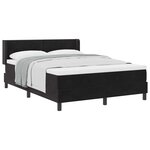 vidaXL Lit à ressorts avec matelas Noir 200 x 140 cm Polyester