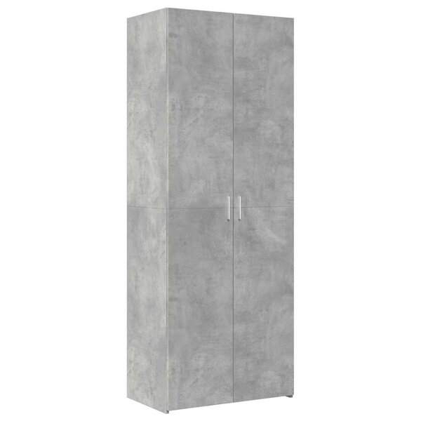 vidaXL Buffet haut gris béton 70x42 5x185 cm bois d'ingénierie