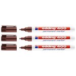Marqueur Permanent 400 Marron Pointe Fine 1 mm x 3 EDDING