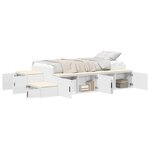vidaXL Cadre de lit de rangement Blanc 90x190 cm