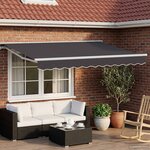vidaXL Auvent rétractable électrique Anthracite et blanc 2 5 x 2 m