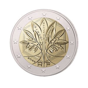 Pièce de monnaie 2 euro france 2022