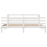 vidaXL Cadre de lit avec tête de lit sans matelas blanc 180x200 cm