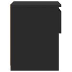 vidaXL Table de chevet Noir 40x30x39 cm Aggloméré
