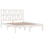 vidaXL Cadre de lit Blanc Bois de pin massif 140x200 cm